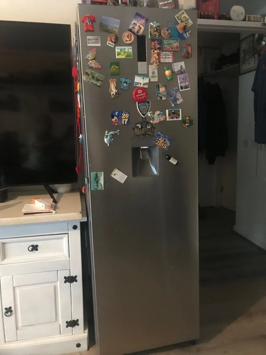 Silver fridge