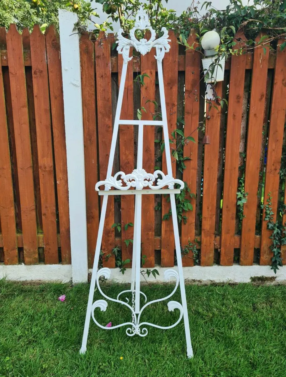 White Easel Stand for Rent