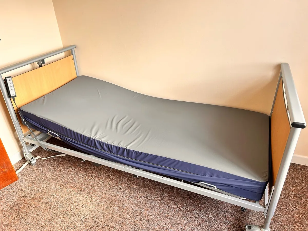 Electric Adjustable Care Bed with Remote - Image 1
