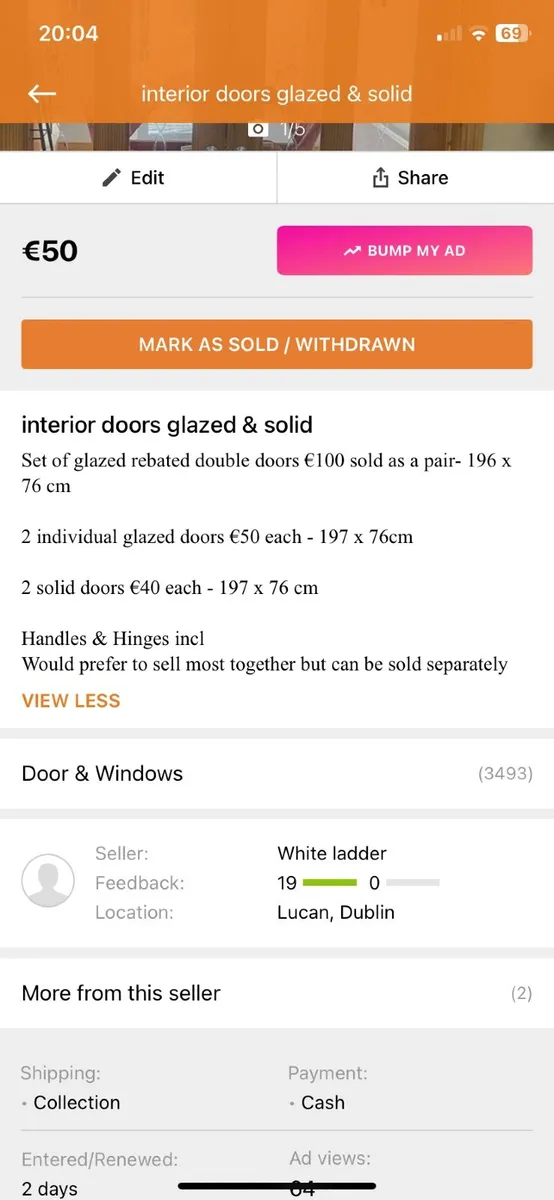 Interior doors solid & glazed - Image 1