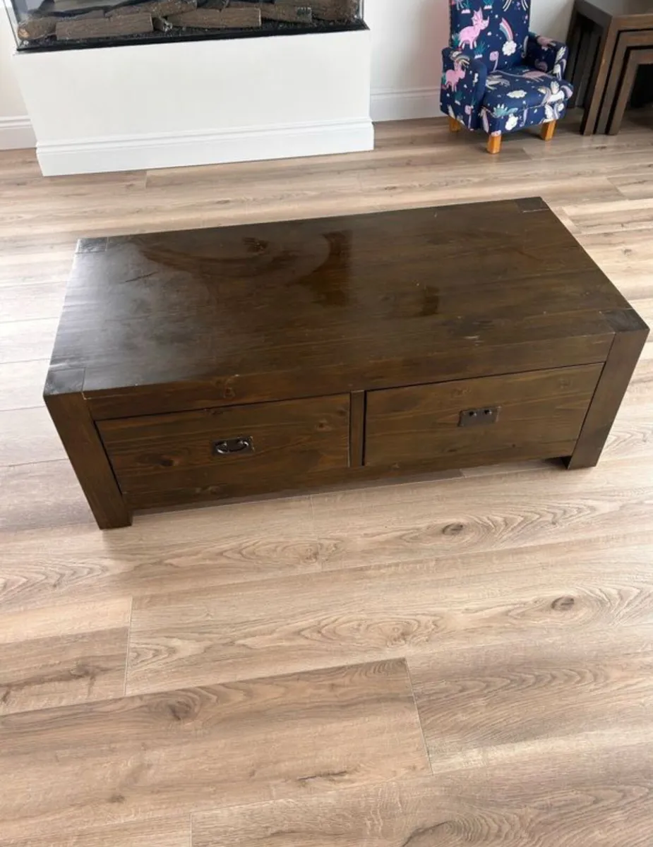 Walnut coffee table - Image 3