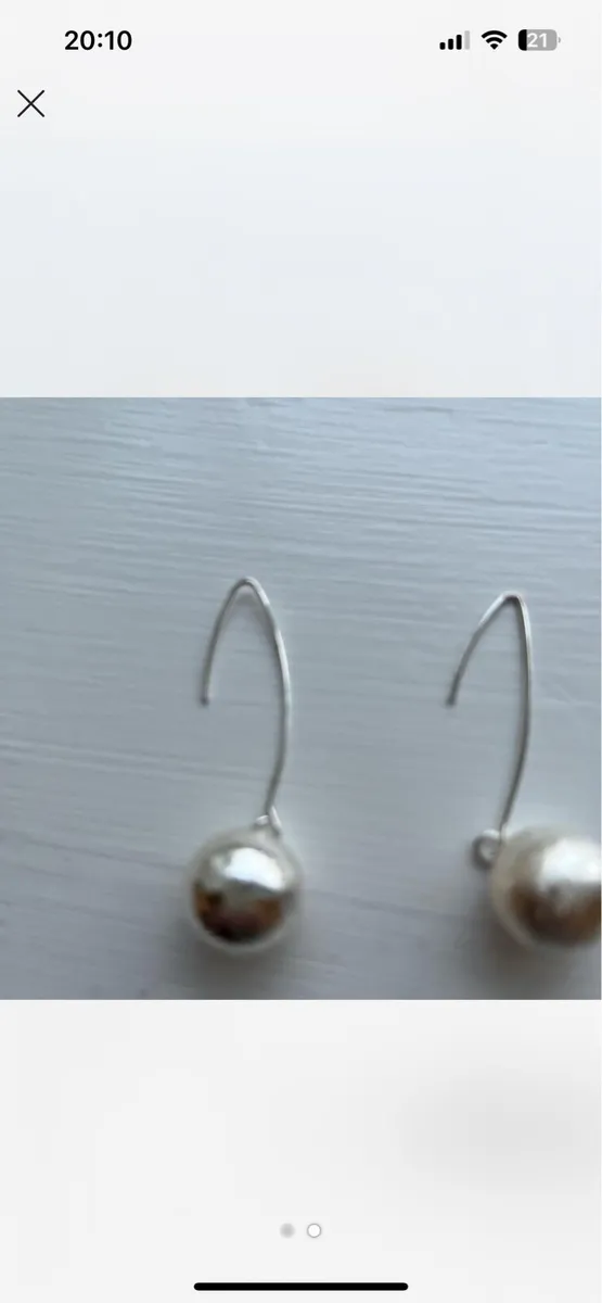 Sterling Silver Drop Earrings - Image 2