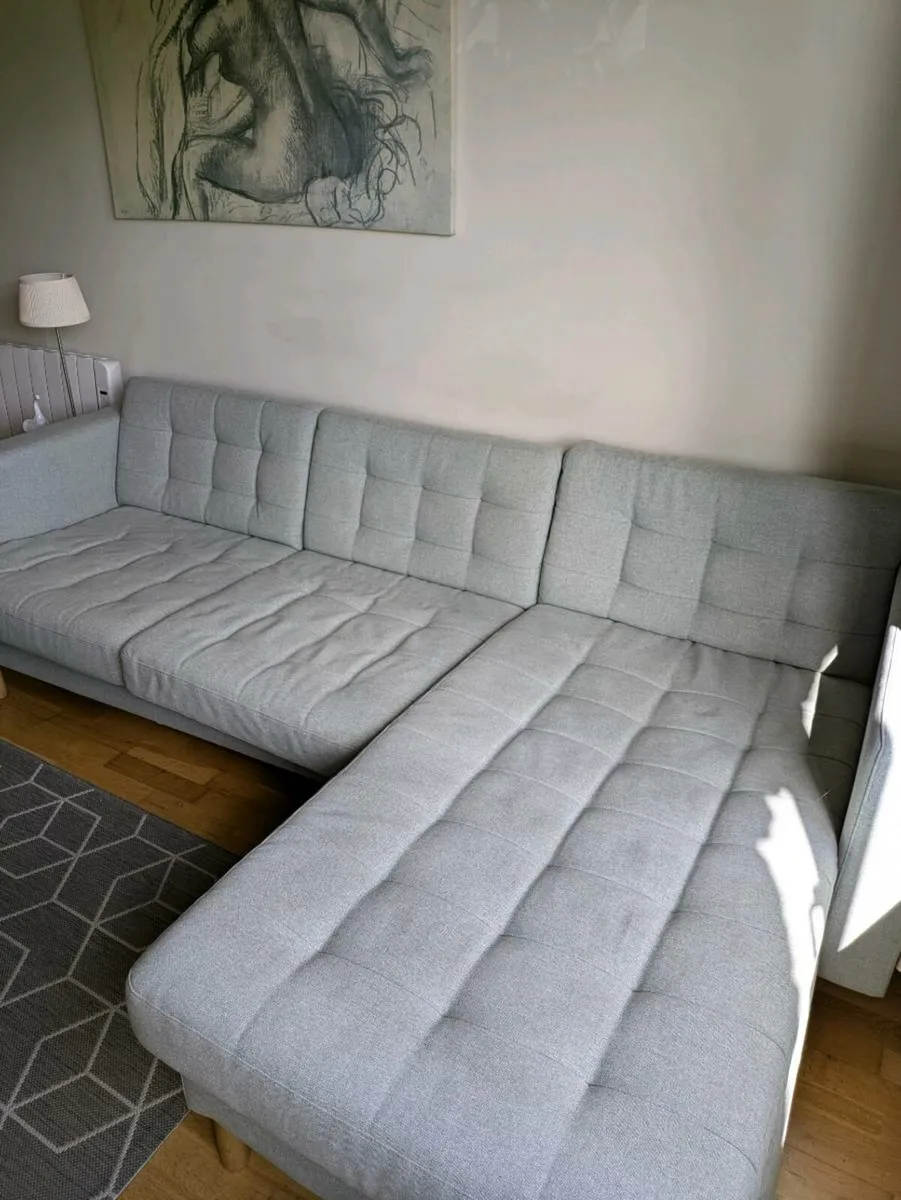 3 seater chaise longue corner sofa Ikea - Image 2