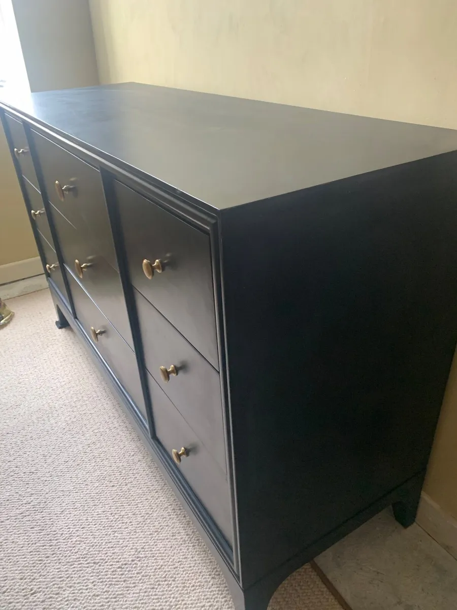 Black sideboard/unit with sliding drawers - Image 2