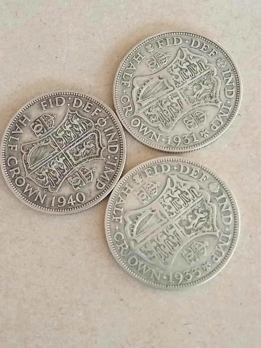 British half crowns silver - Image 1