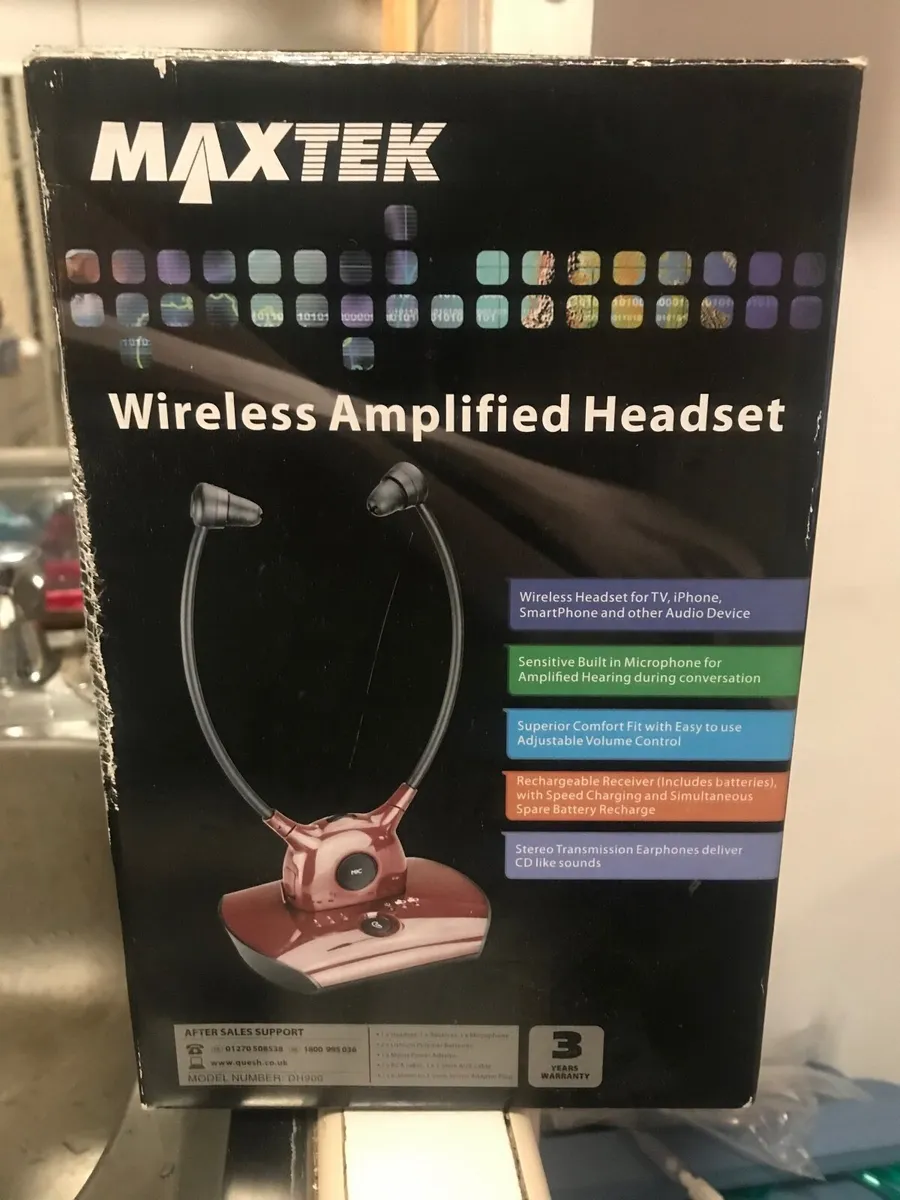 Wireless amplified headset
