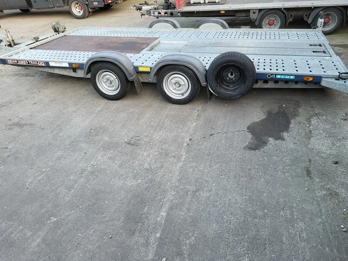 2020 Brian James Car Transporter c4 blue - Image 3