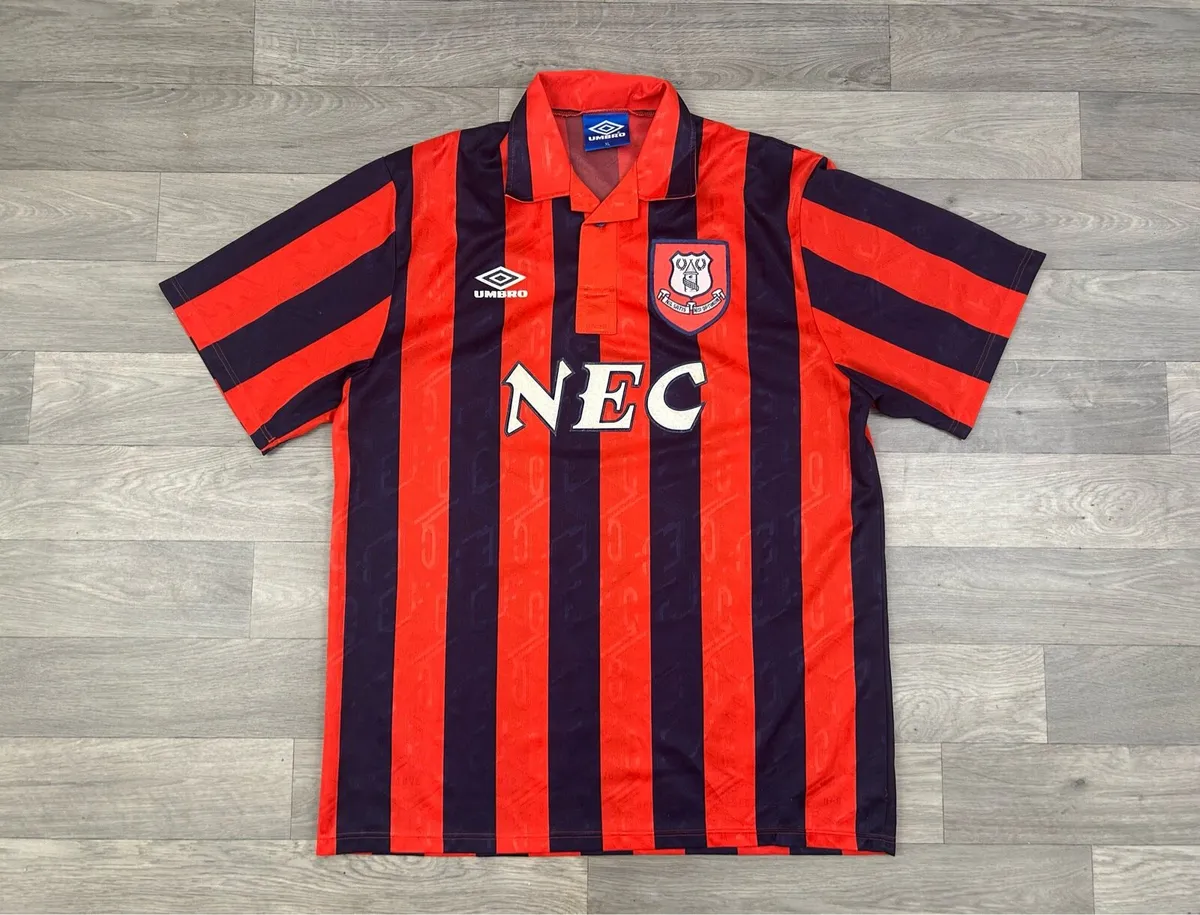Genuine Vintage 1992 Umbro Everton Liverpool Shirt - Image 1