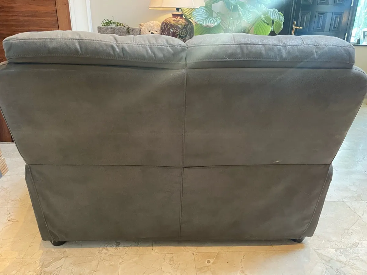 Beautiful Grey Suede 2 Seater Couch -Sofa -Deliver - Image 3