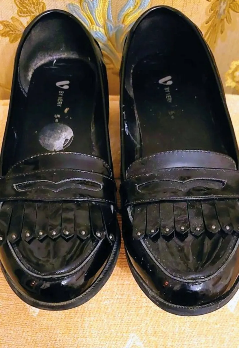 Shoes - Black patent flats. - Image 2