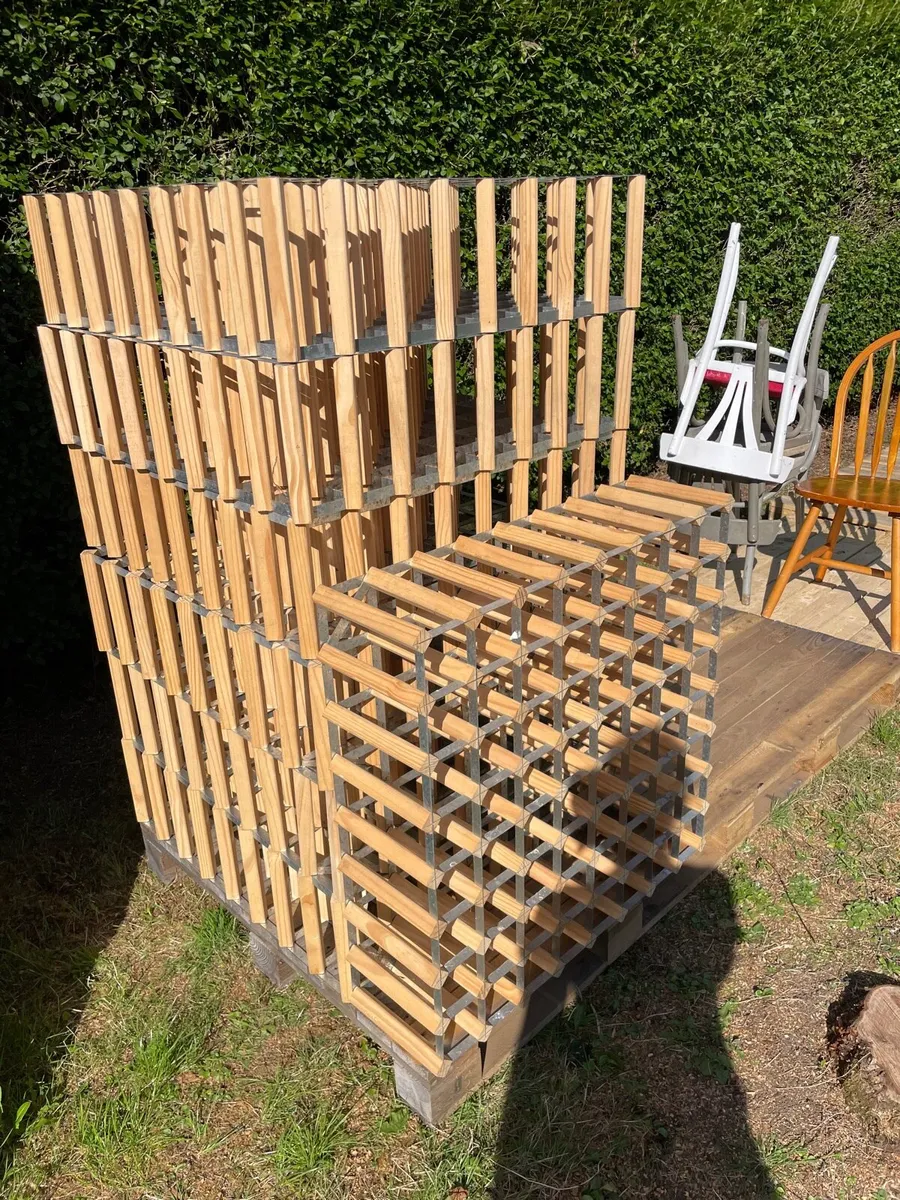 Large wooden &metal wine racks x7 - Image 1