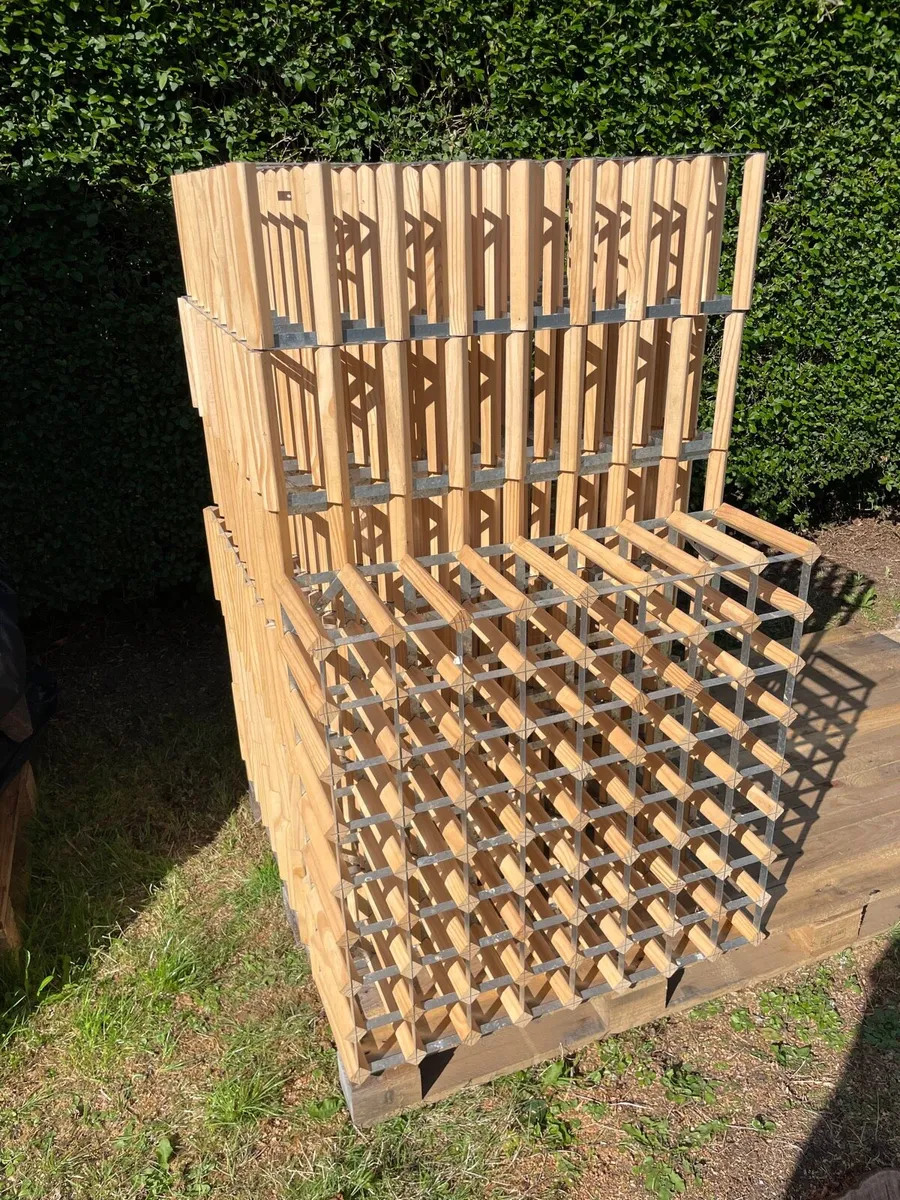 Large wooden &metal wine racks x7 - Image 2