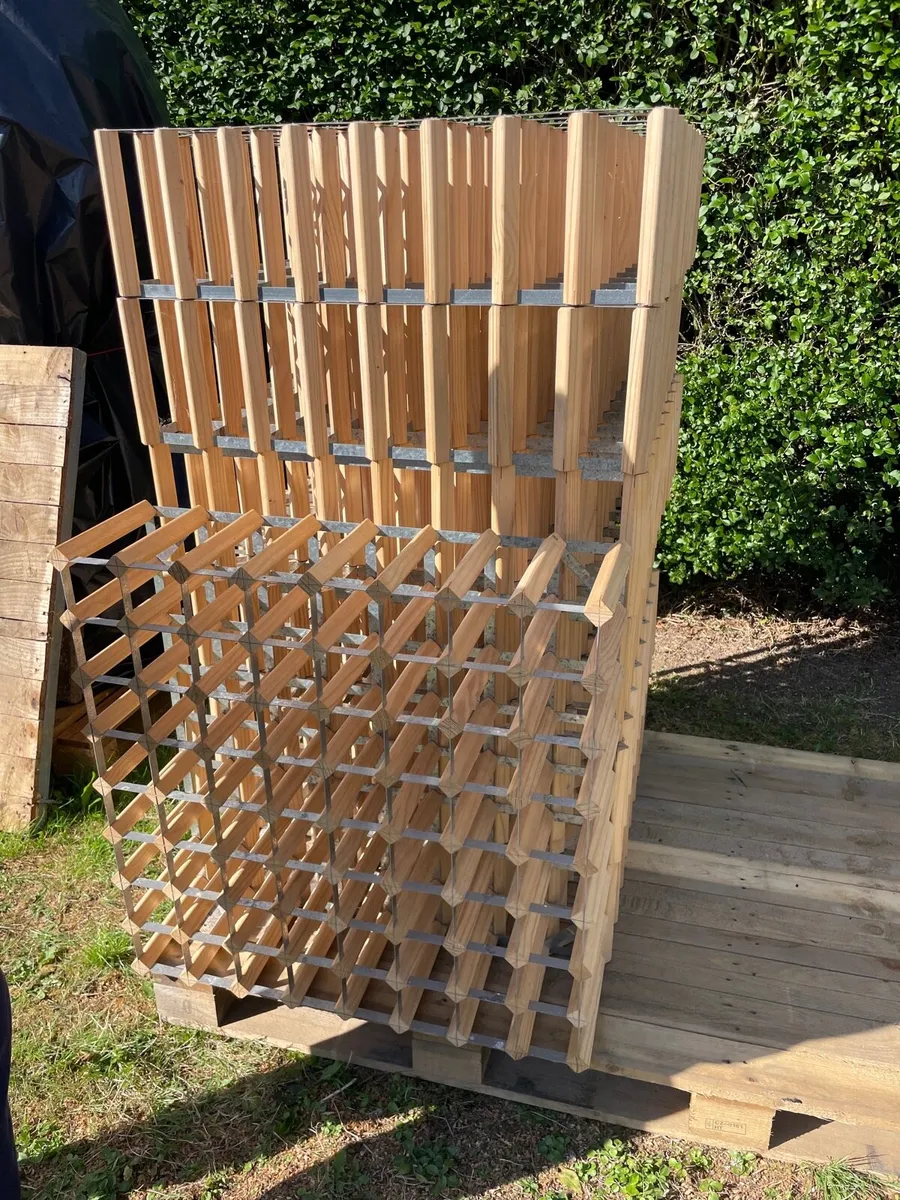 Large wooden &metal wine racks x7 - Image 4