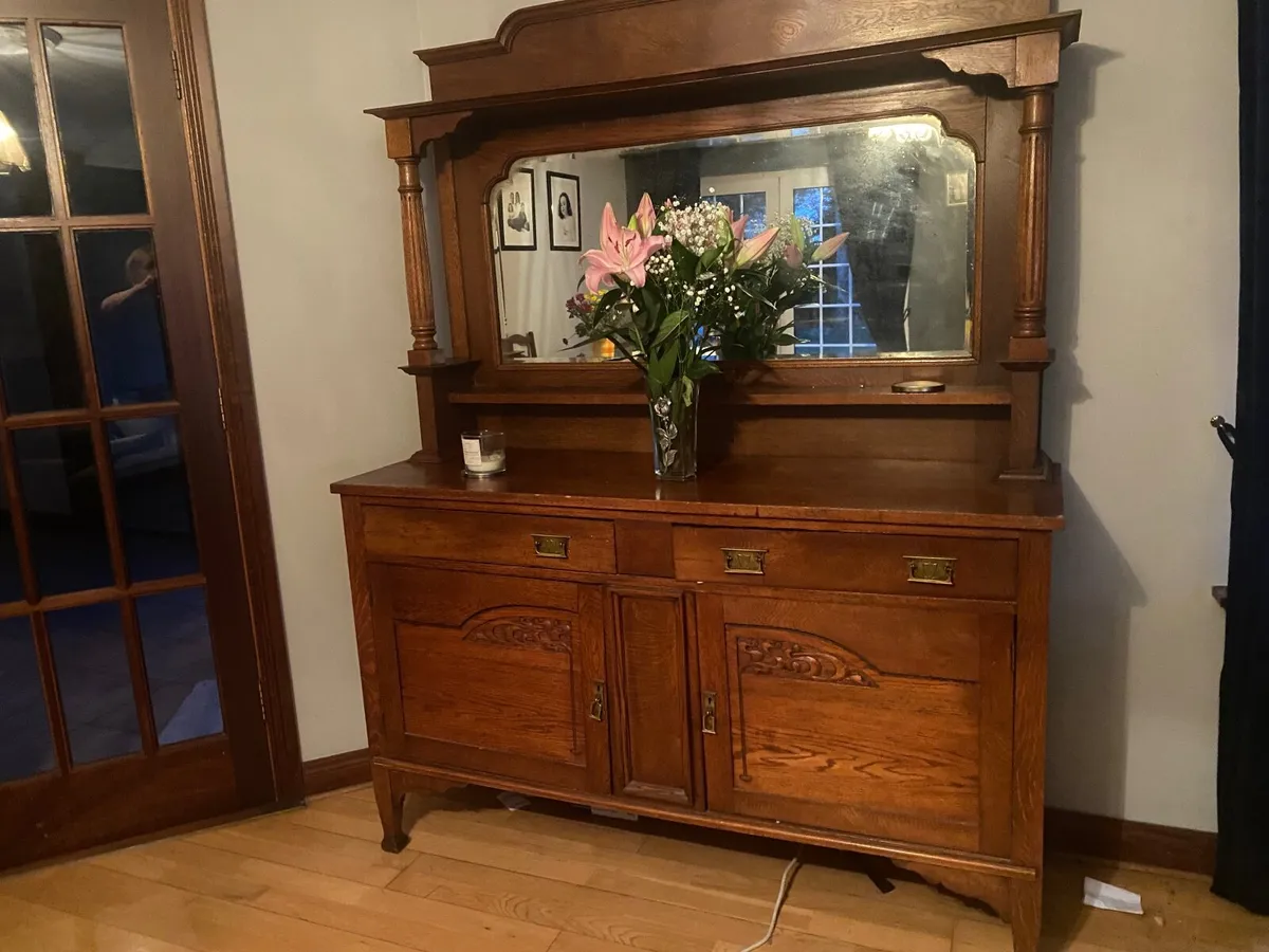 Antique Mahogony Dresser with mirror all in one - Image 1