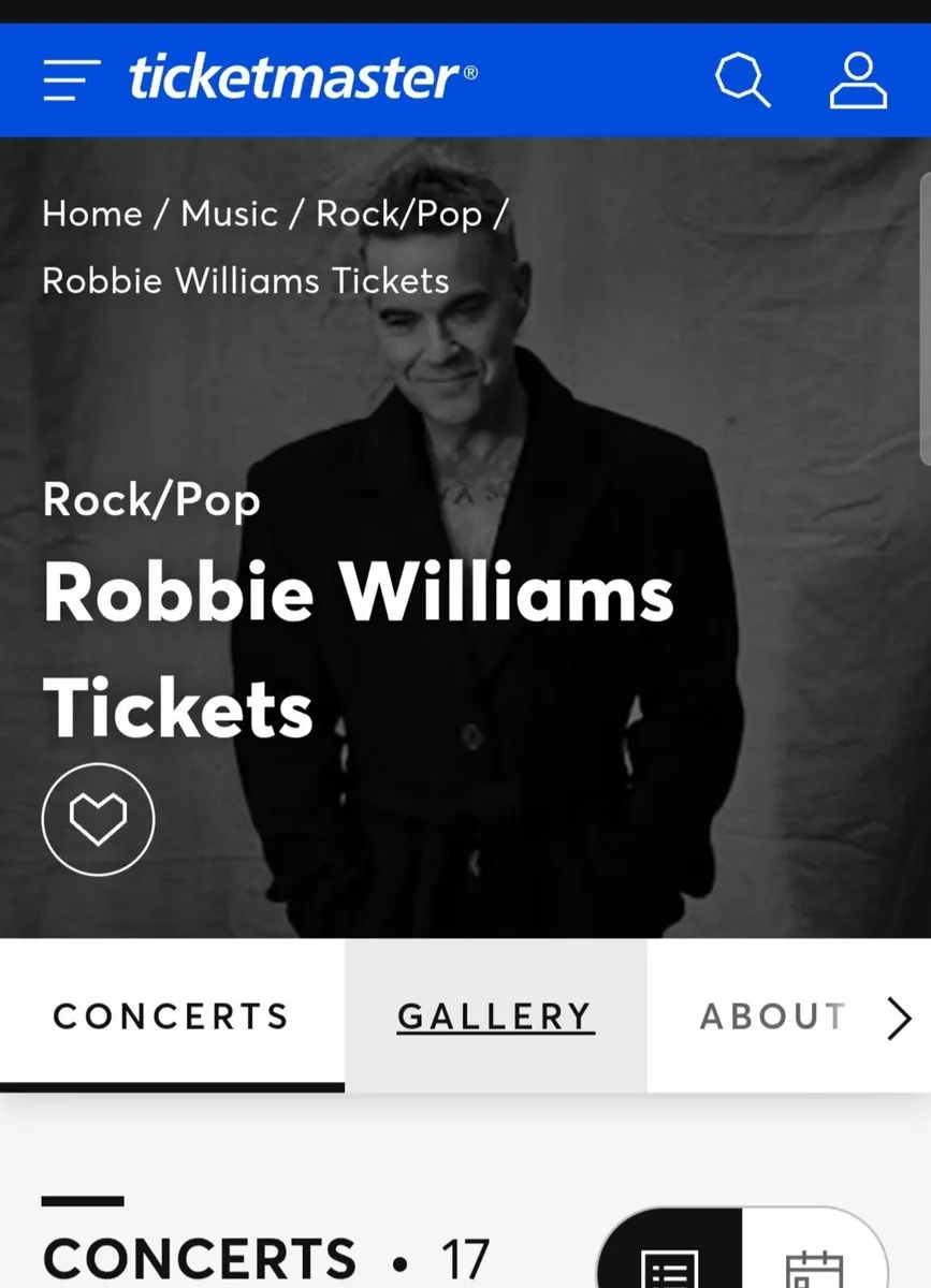 Robbie Williams tickets