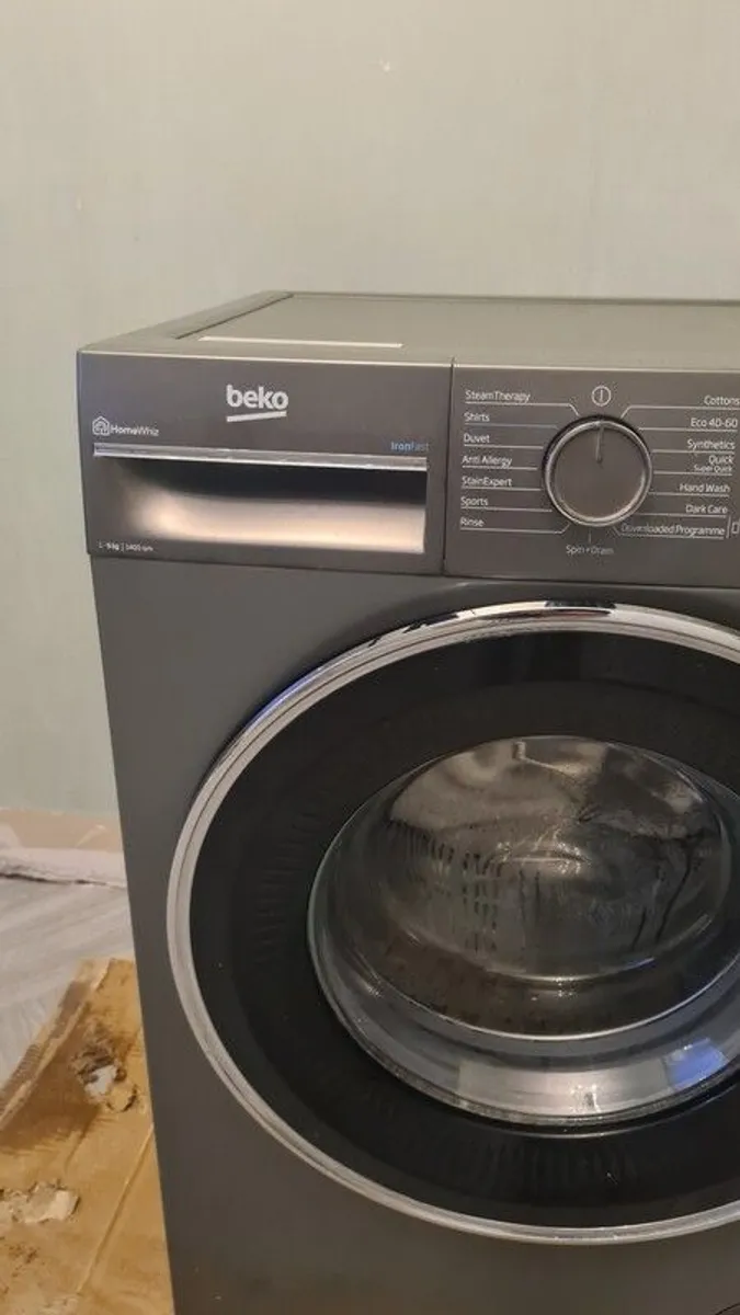 beko washing machine 9kg & 1400 spin silver/Graphite - Image 2
