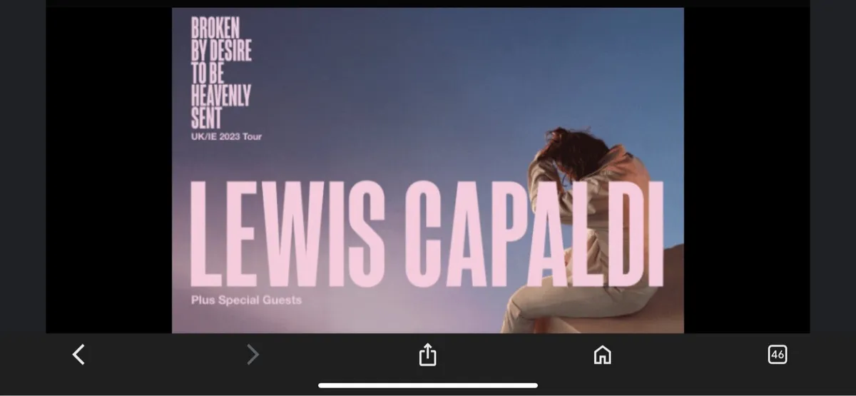 Wanted 2 Lewis Capaldi tickets