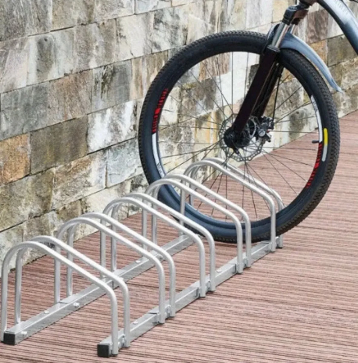 5 Bicycle Parking Stand Steel Bike Rack - Image 1