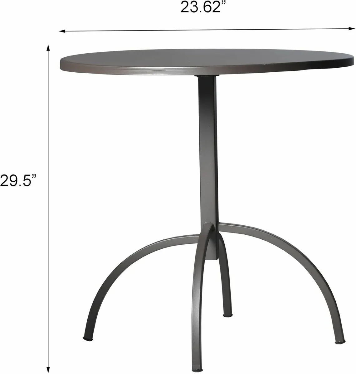 Dining Table Round Pub Coffee Table Brown - Image 2