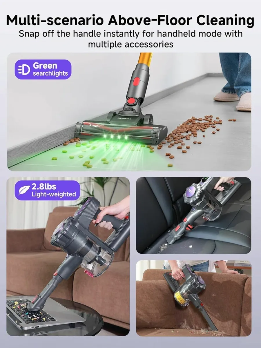 Cordless Vacuum Cleaner 45KPa/550W/50Mins - Image 3