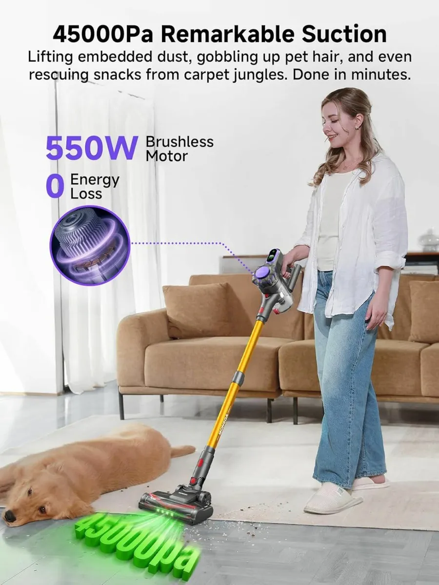 Cordless Vacuum Cleaner 45KPa/550W/50Mins - Image 4