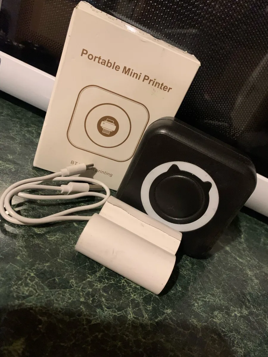 Mini portable printer with paper & usb