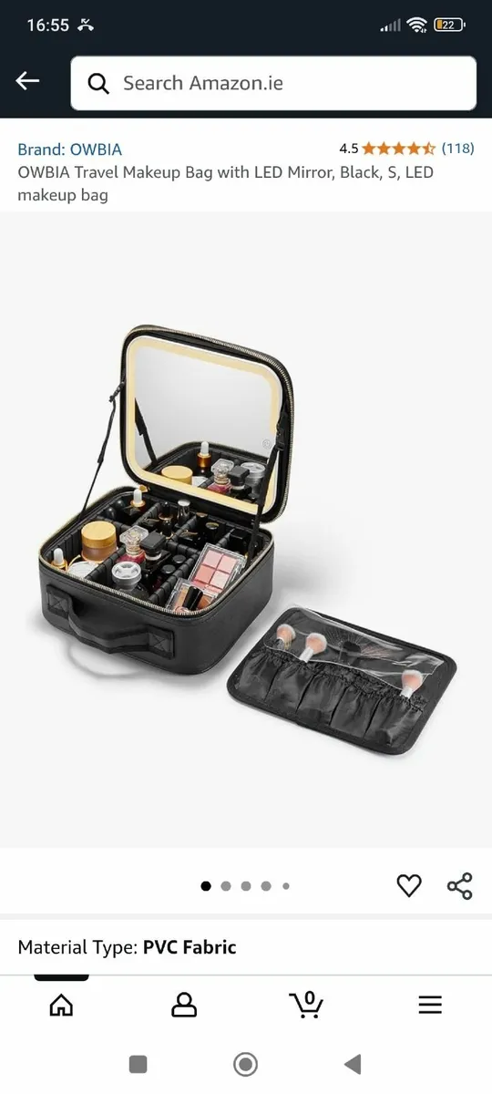 Make up case wigh LED light, brand new in box - Image 1