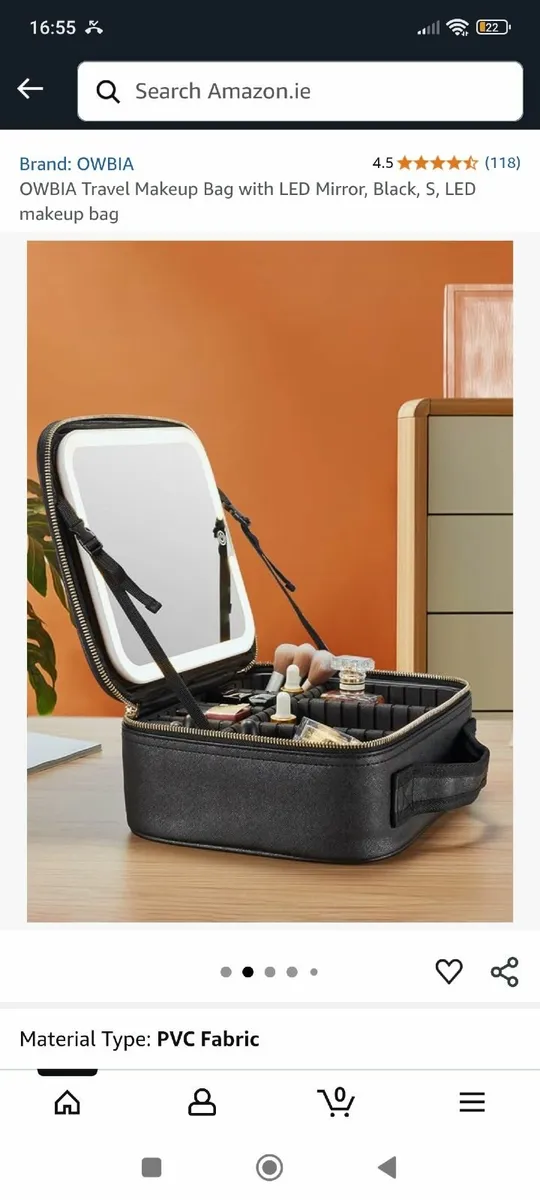 Make up case wigh LED light, brand new in box - Image 2