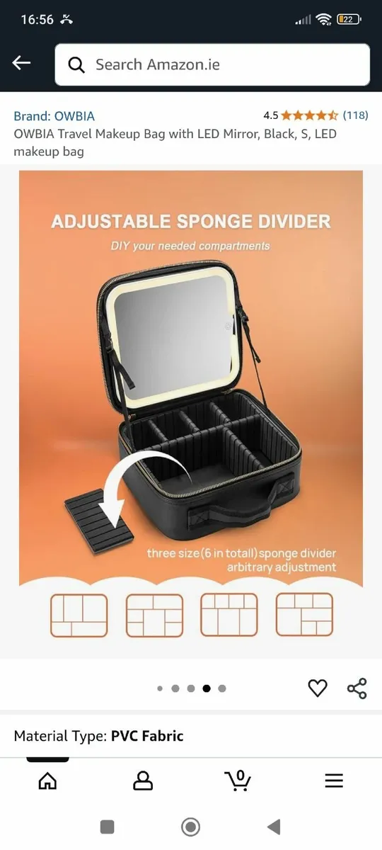 Make up case wigh LED light, brand new in box - Image 3