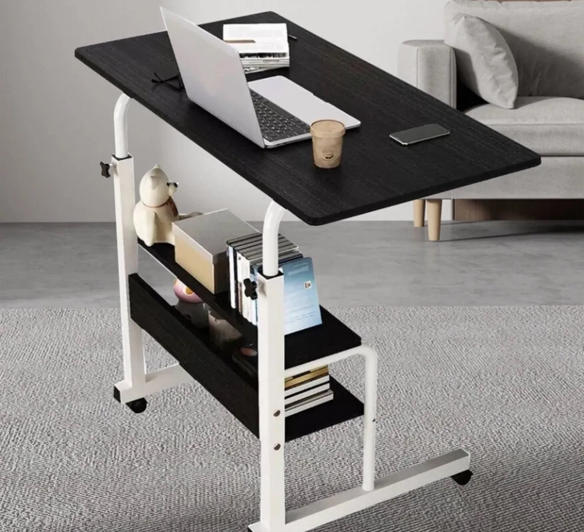 NEW Height Adjustable Overbed Table Over Bed Desk - Image 3