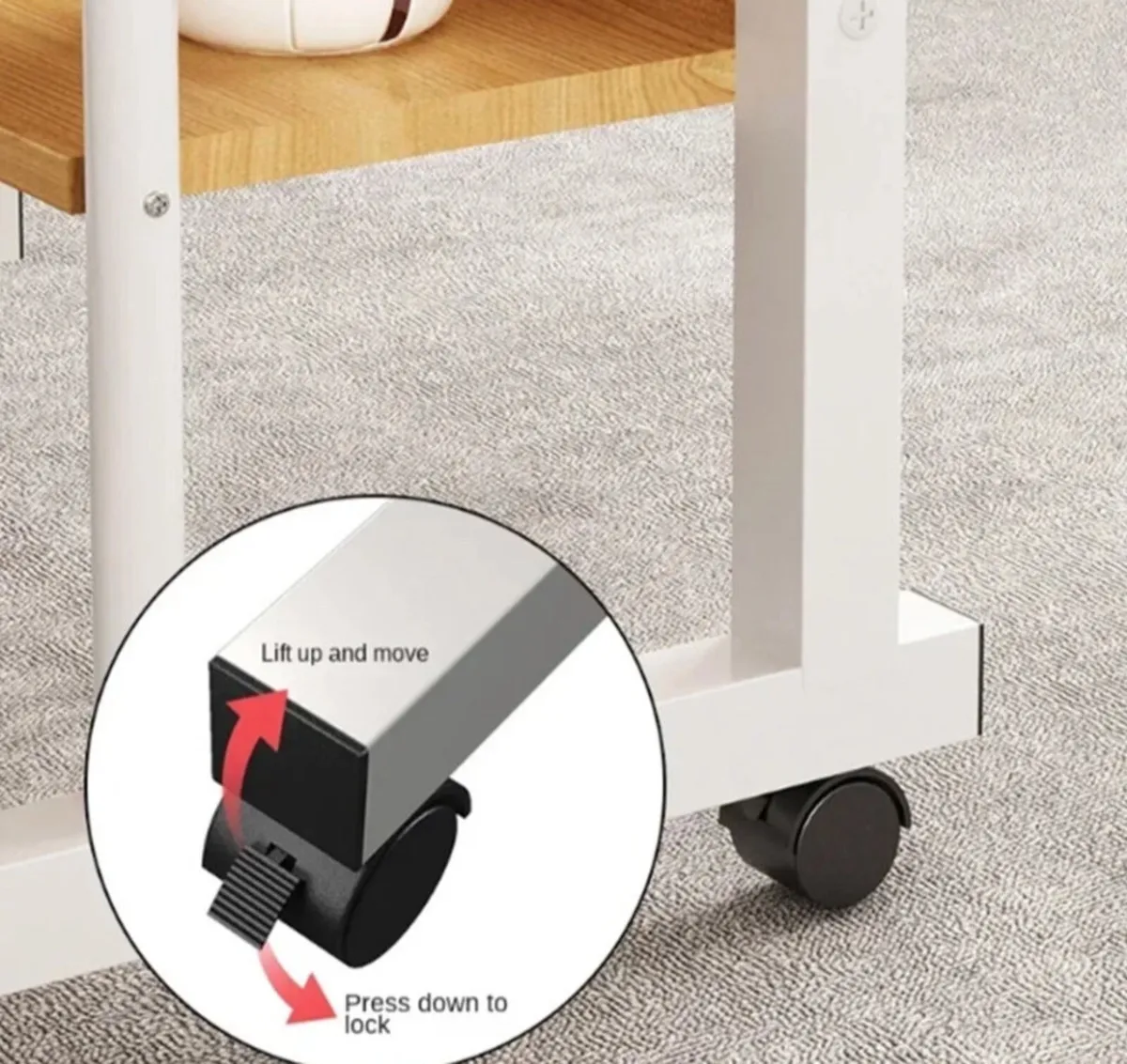 NEW Height Adjustable Overbed Table Over Bed Desk - Image 4