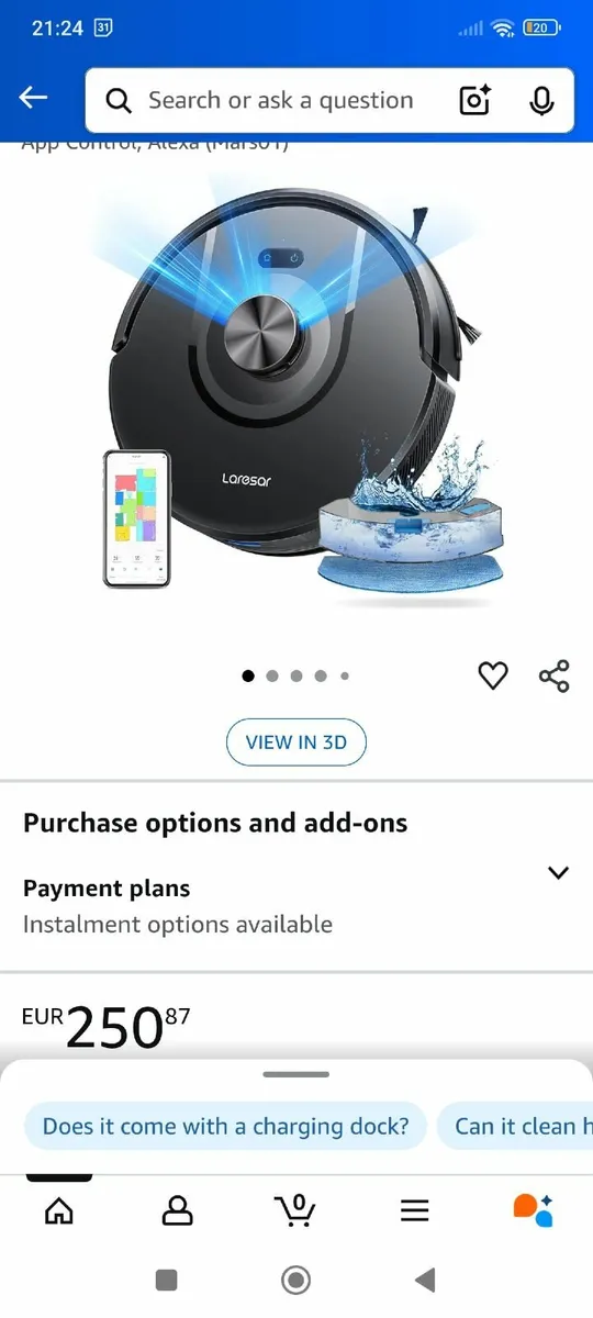 Robovac and mop  Laresar L6 Nex Robot Vacuum - Image 4