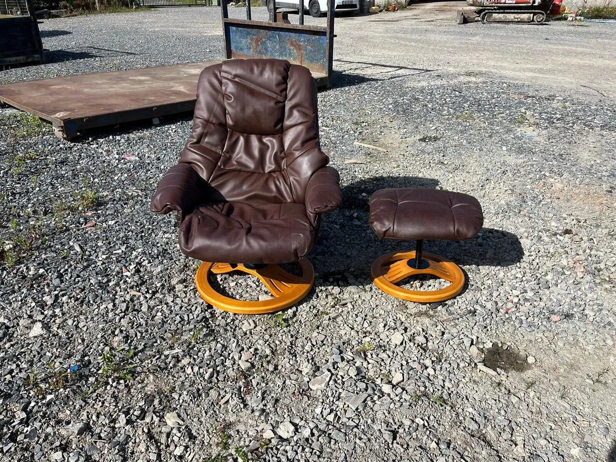Leather massage recliner