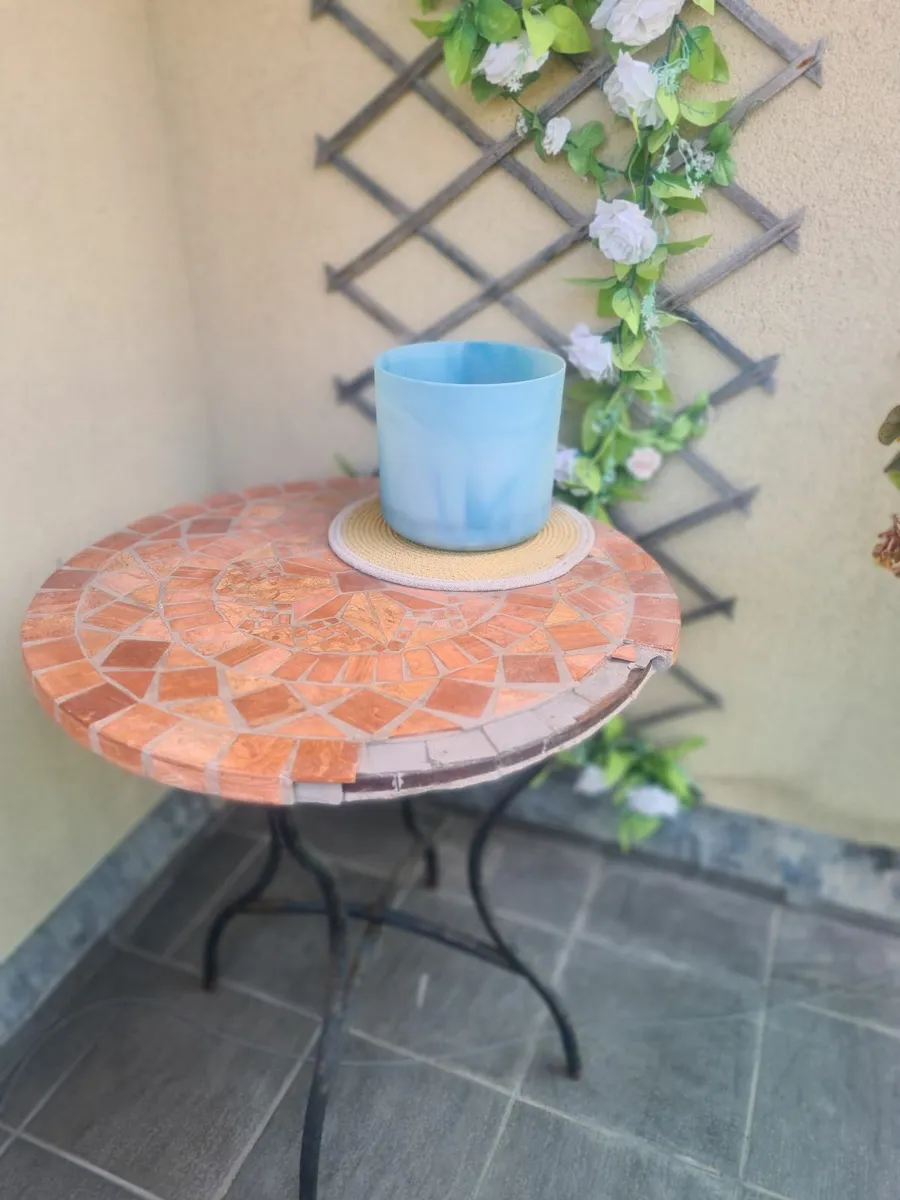 Balcony ceramic tiled table - Image 1