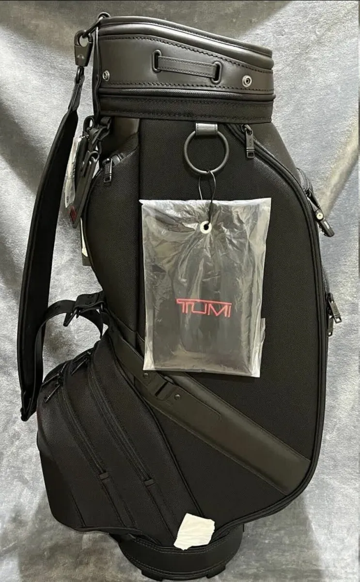 TUMI ALPHA 3 GOLF BAG BALLISTIC NYLON BLACK 5-SLOT - Image 1