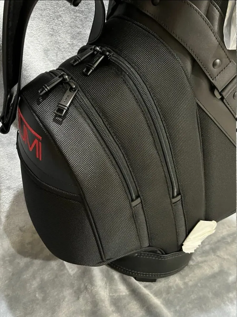 TUMI ALPHA 3 GOLF BAG BALLISTIC NYLON BLACK 5-SLOT - Image 4