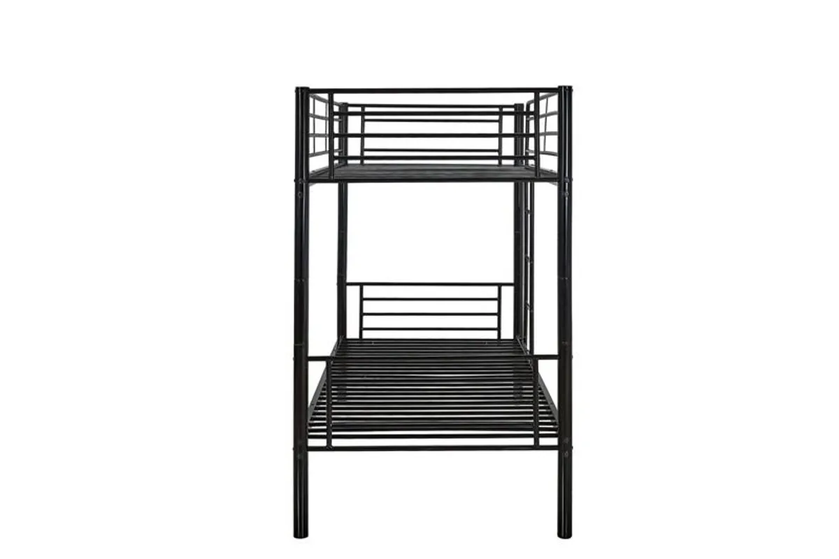 Metal Single Bunk Bed Frame- Black - Free Deliver - Image 4