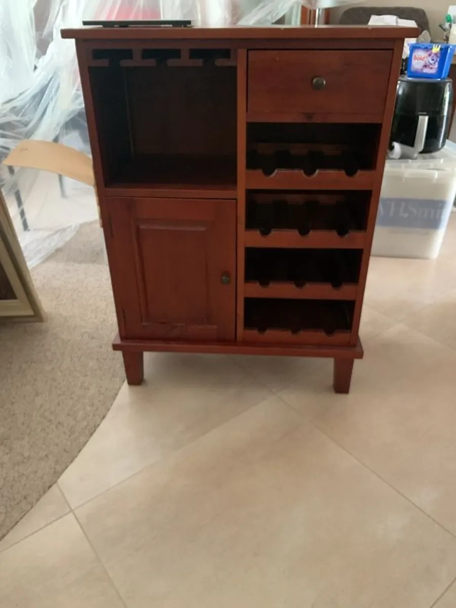 kitchen trolley and wine rack - Image 2