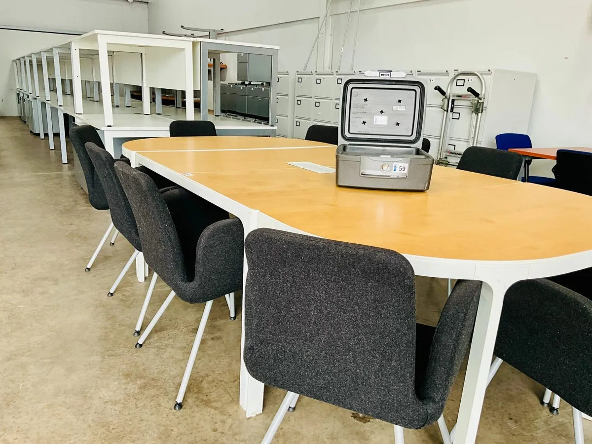 BOARDROOM TABLE & CHAIRS - Image 1