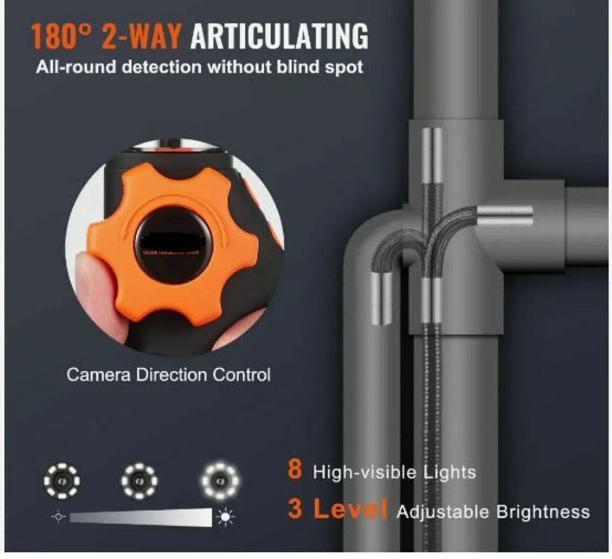 Borescope Endoscope Two-Way 180° Articulating - Image 2