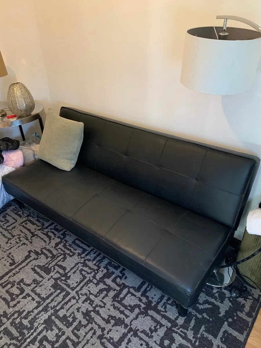 Sofa bed futon black - Image 1