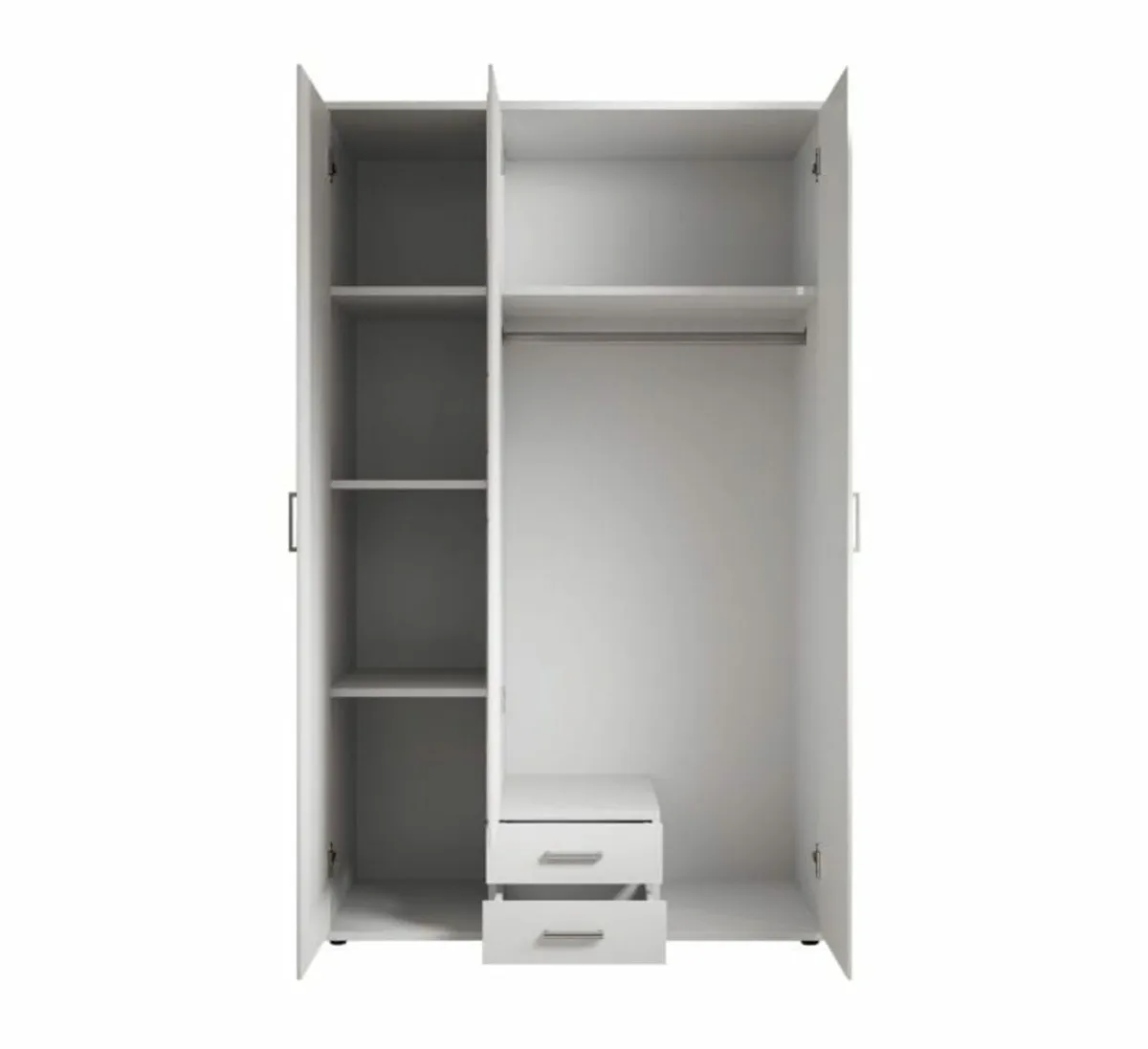3-Door Wardrobe Karl – Mirror & Drawer Storage - Image 3
