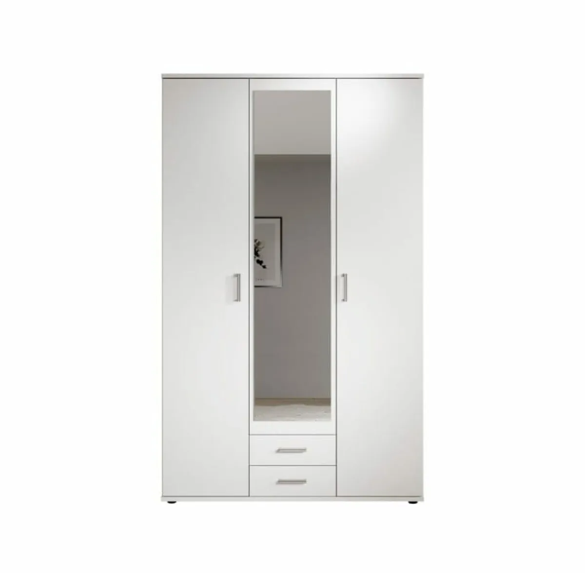 3-Door Wardrobe Karl – Mirror & Drawer Storage - Image 4
