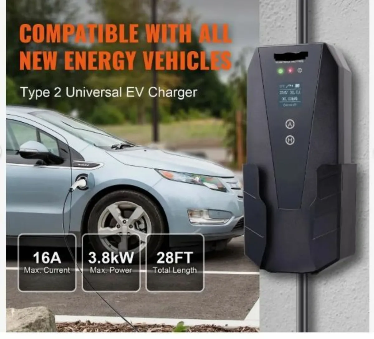 Portable EV Charger Type 2, 16A 3.7 kW, Electric - Image 3