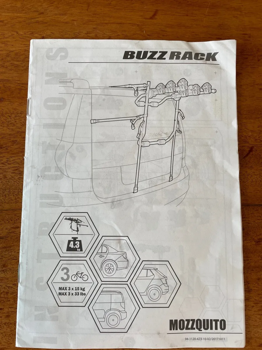 Buzz rack Mozzquito 3 bike rack for car - Image 1