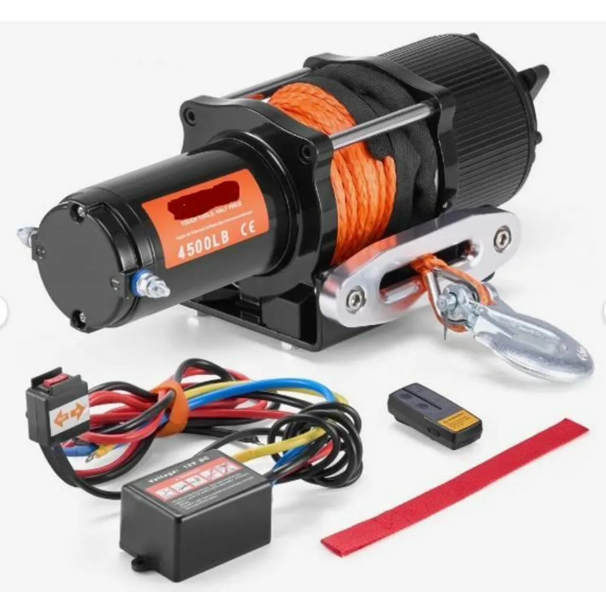 Electric Winch ATV UTV 2041.2 kg Synthetic Rope - Image 4