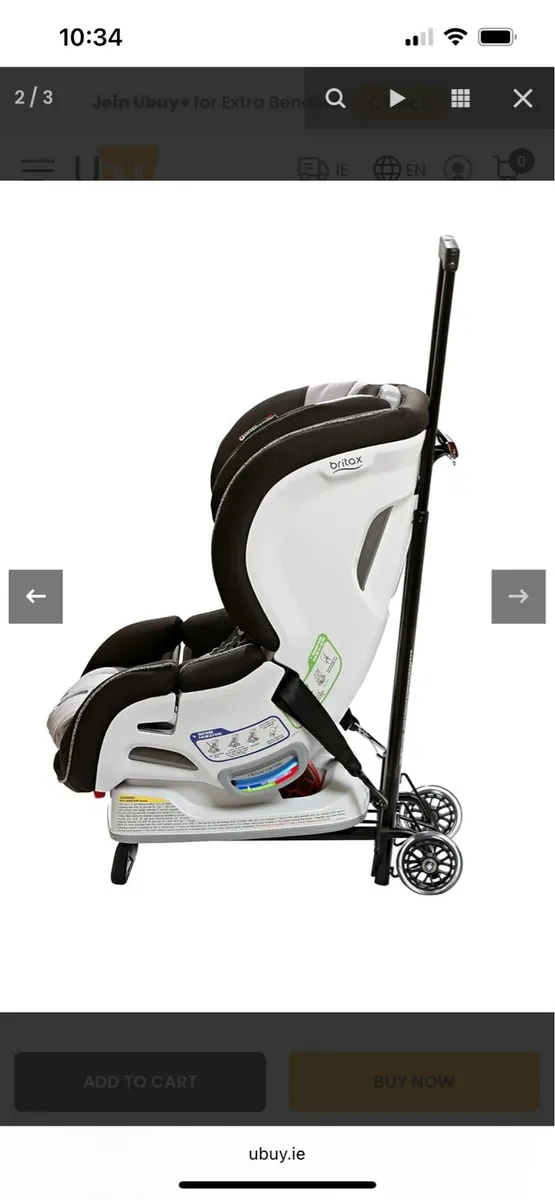 Britax carseat travel cart - Image 3