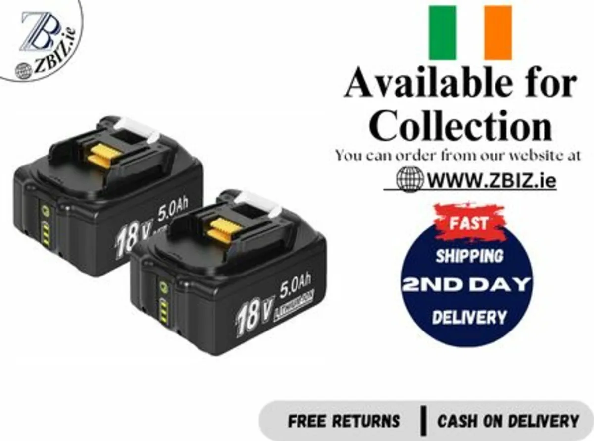 Replacement Batteries for Makita 18V 5.0Ah Li-Ion - Image 1