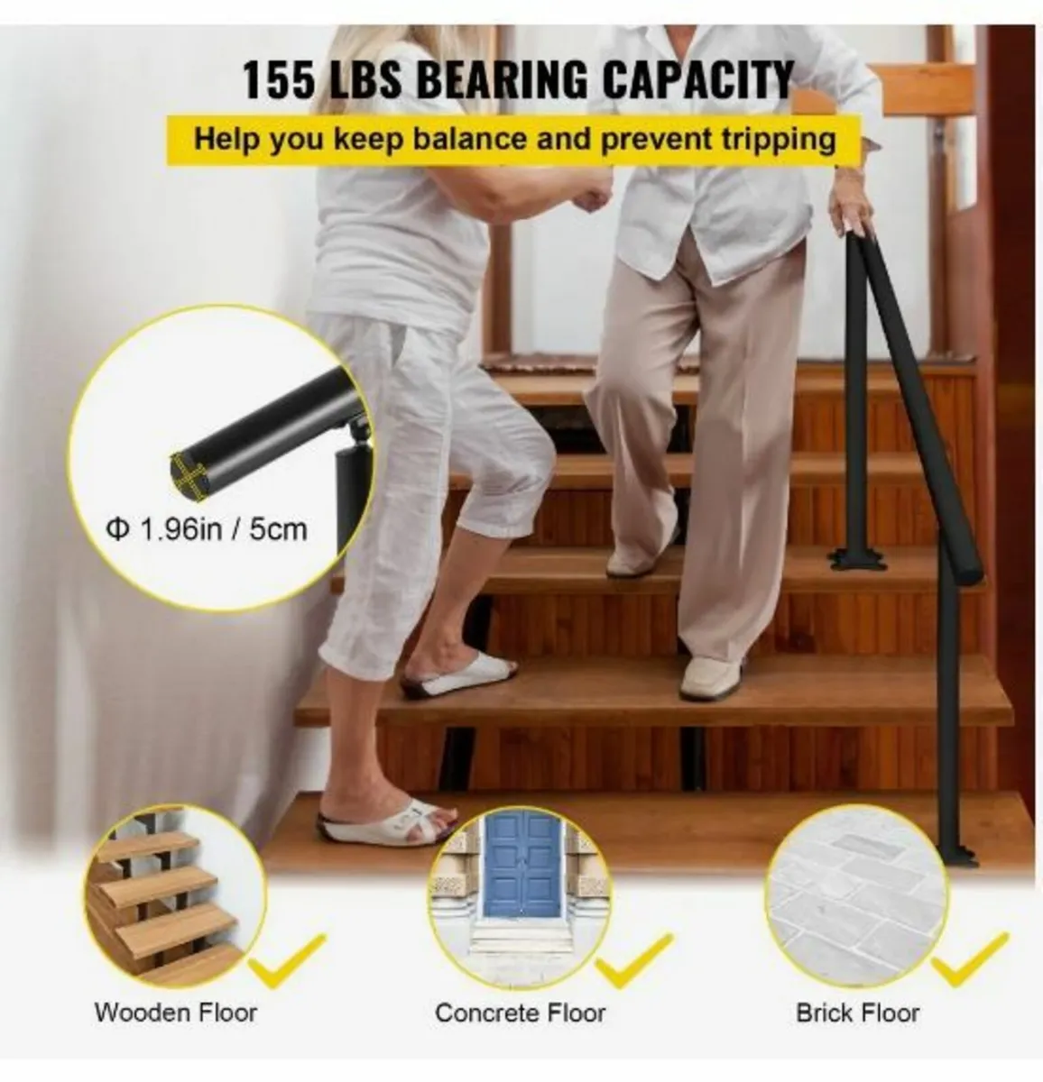 31.5in Handrails for Outdoor Steps 2 - Image 3