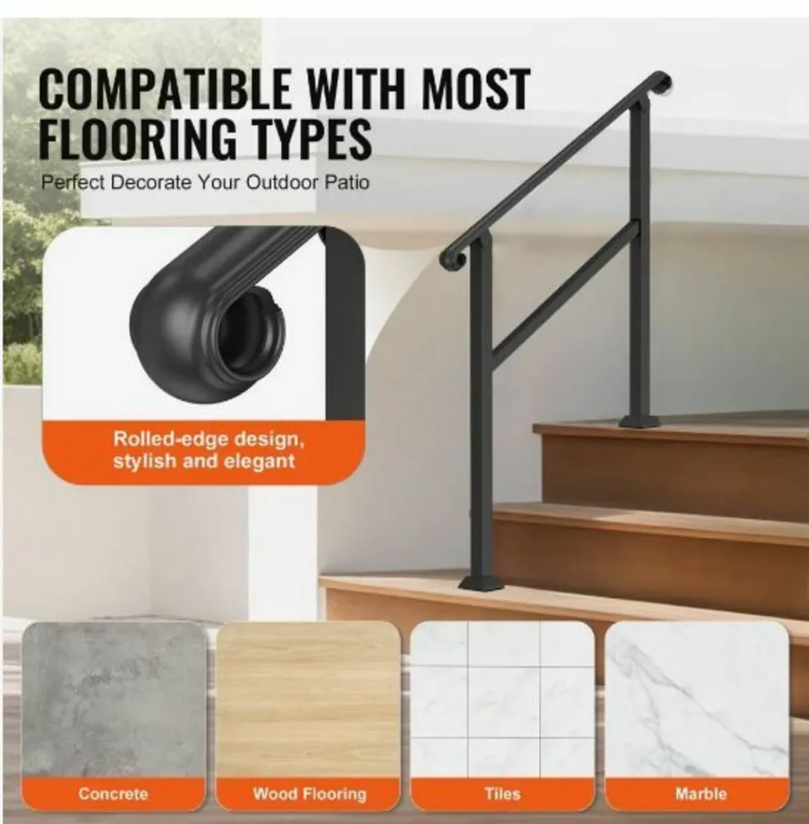 2-3 Step Handrails for Outdoor Steps - Image 4